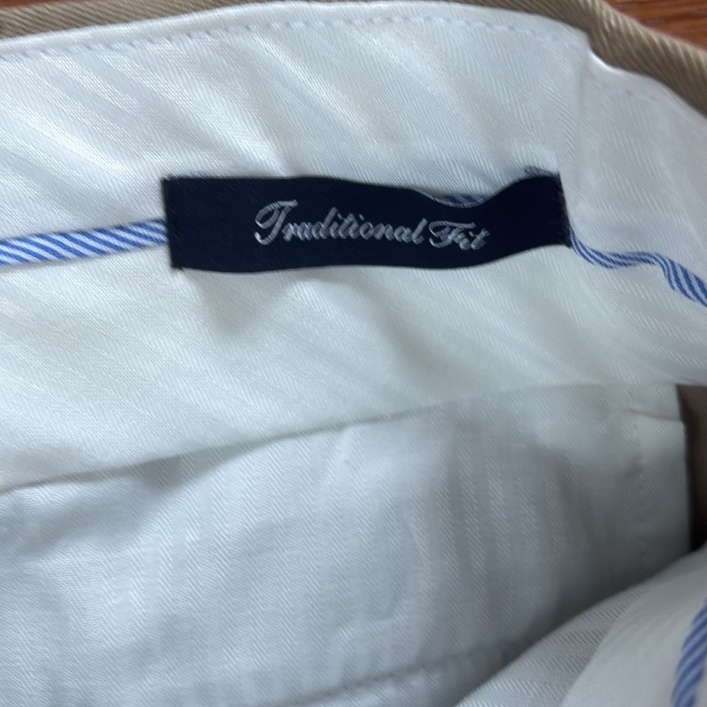 NWT Lands' End Traditional Fit Comfort Waist Chino Pants in Khaki Size 35 - Picture 5 of 10